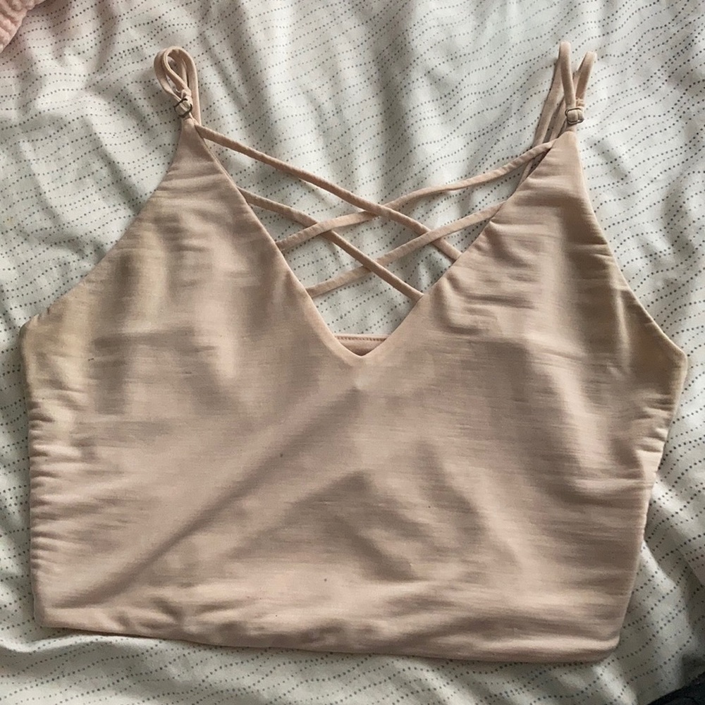 Pale pink crop top